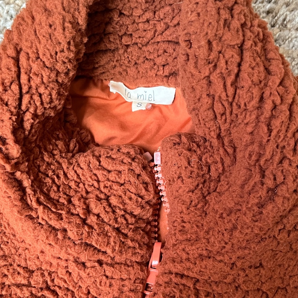 LA MIEL Rust Textured Jacket - Picture 2 of 4
